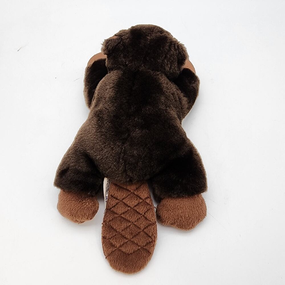 Vintage Brown Beaver Plush 9” Lays Flat Tail Marine Life Bearington Collection